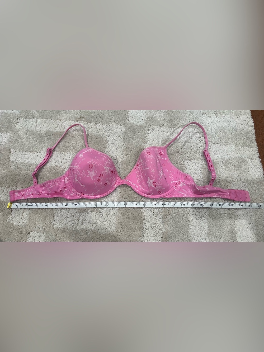 Pink Star-Print T-Shirt Bra - Picture 7 of 7